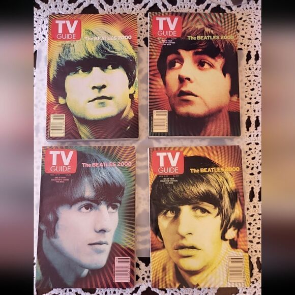 The Beatles Other - MINT! TV Guide The Beatles set of 4 covers,John,Paul, George,Ringo NOV 11 ,2000